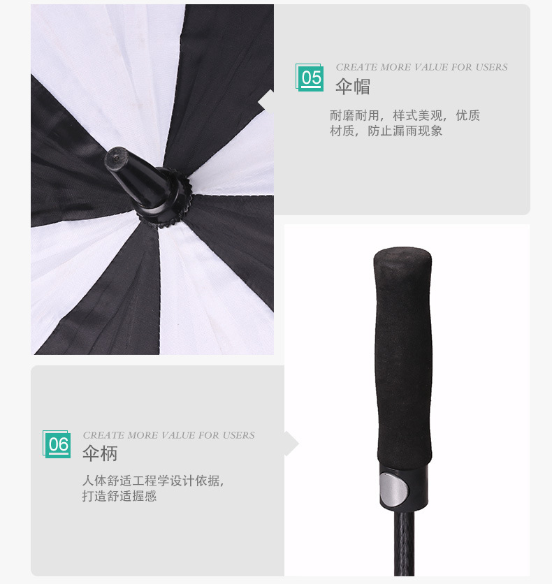 直杆伞伞帽伞柄
