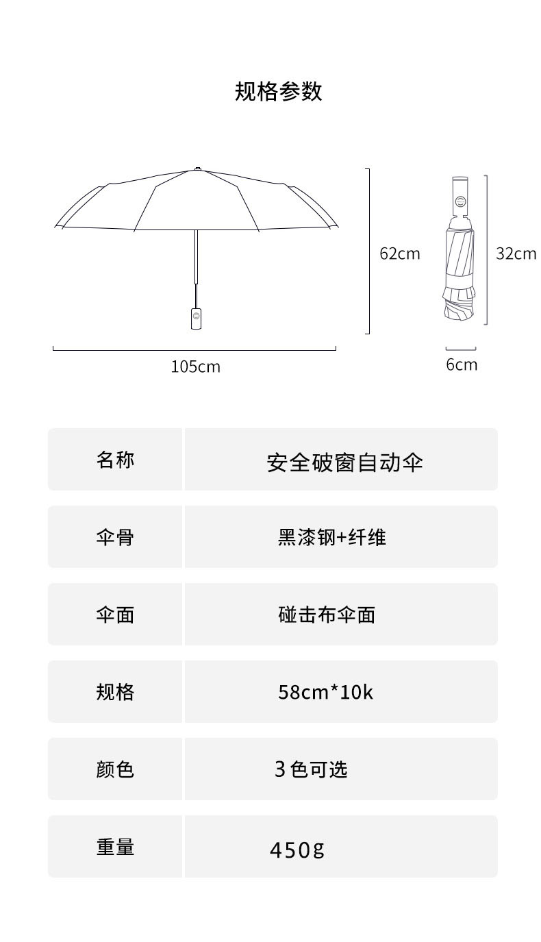 自动伞规格参数