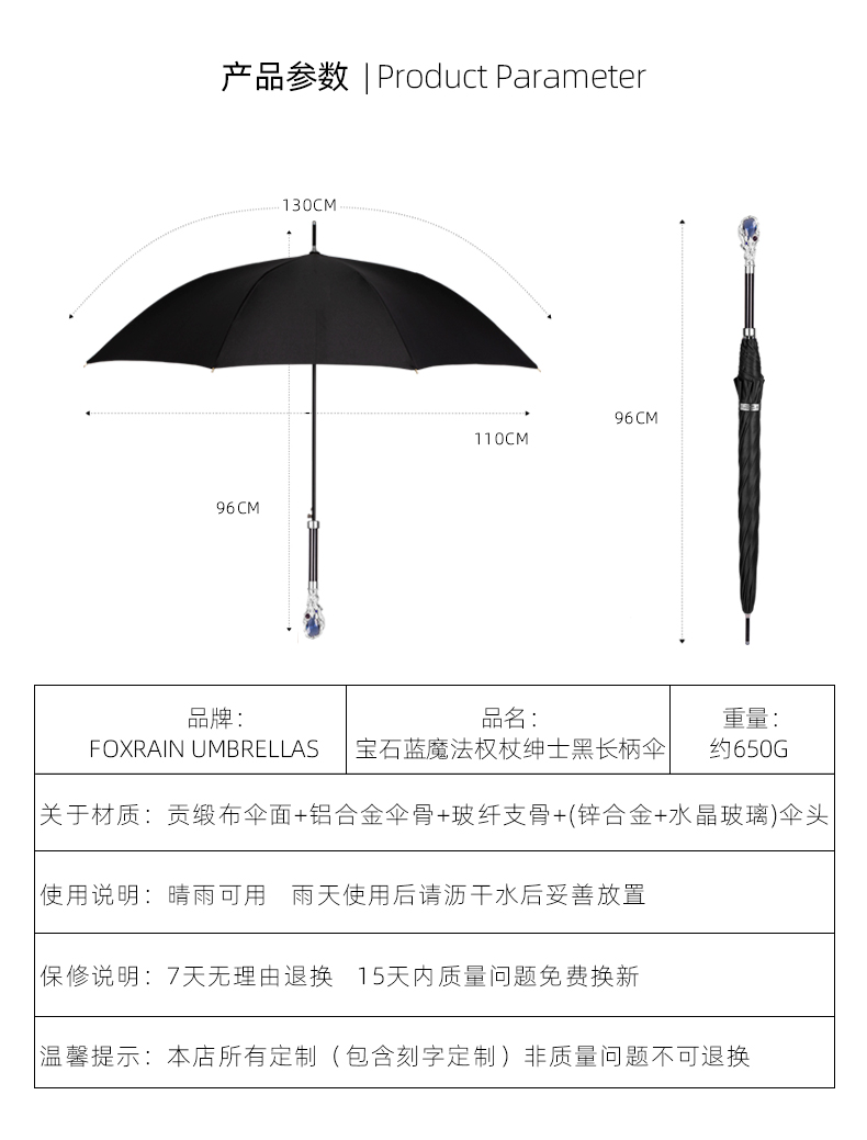 雨伞尺寸图