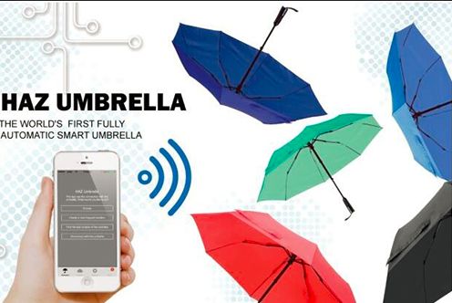 新型智能雨伞 防丢失预报天气