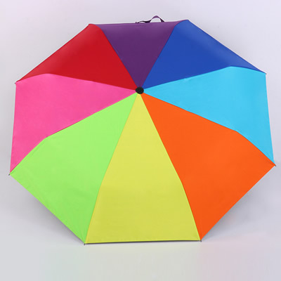 彩虹黑胶布自动伞